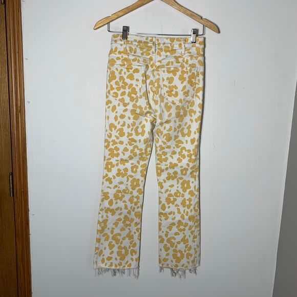 Womens Mother The Hustler Ankle Fray Leopard Print Jeans Size 27 EUC! - Picture 5 of 6